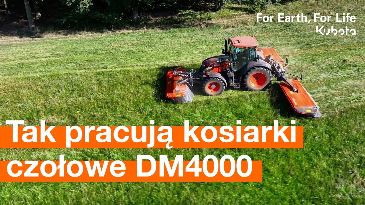 Kosiarki czołowe Kubota DM4000. Zobacz co potrafią!