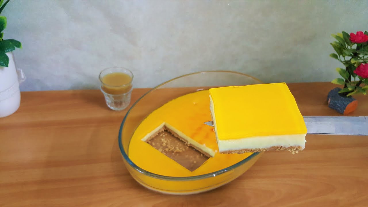 حلا الزبادي الاصفر اللذيذ بدون زباديولا  بيض ولا كريمة حلا الزبادي / dessert yellow caramel