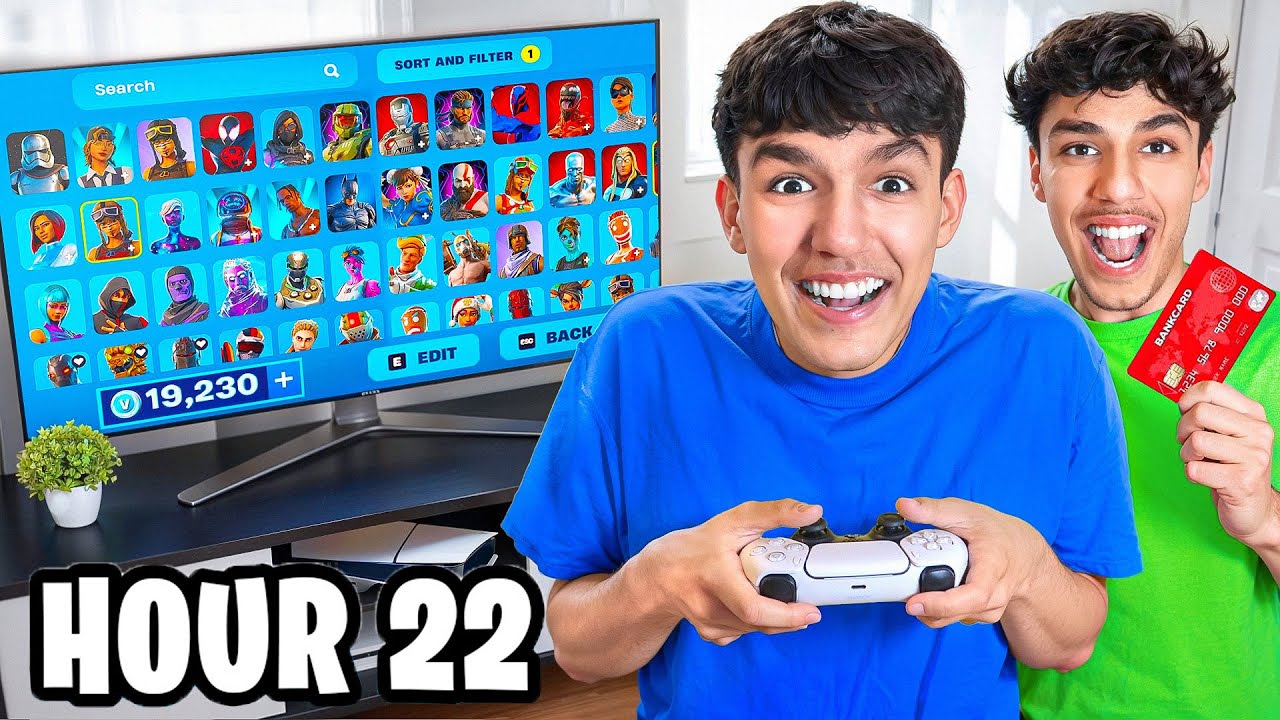 Upgrading My Little Brothers $1 Fortnite Account for 24 Hours!