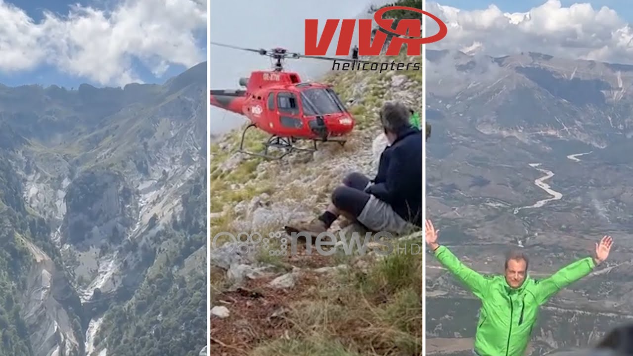 Shpëtohet austriaku, VIVA Helicopters i vjen në ndihmë turistit të bllokuar në majën e Çikës