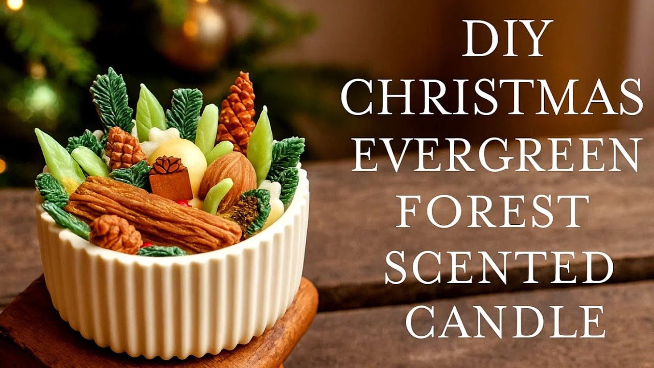 Изготовление рождественских свечей Evergreen 🌲 | Мастер-класс по литью свечей и сосудов с аромато...
