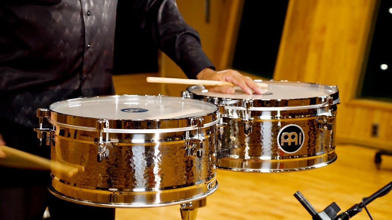 MEINL Percussion Artist Series Timbales Luis Conte Stainless Steel - LC1STS