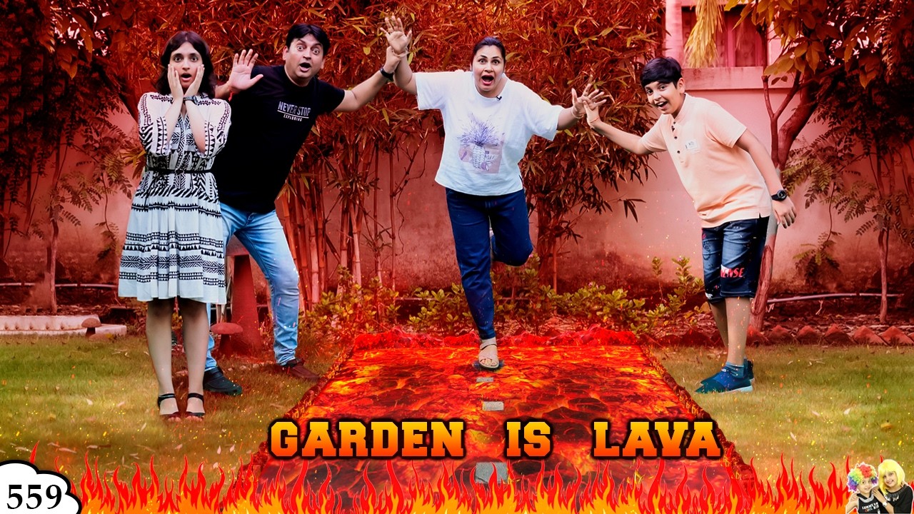 GARDEN IS LAVA | Floor is lava | Family Comedy Challenge | Aayu and Pihu Show