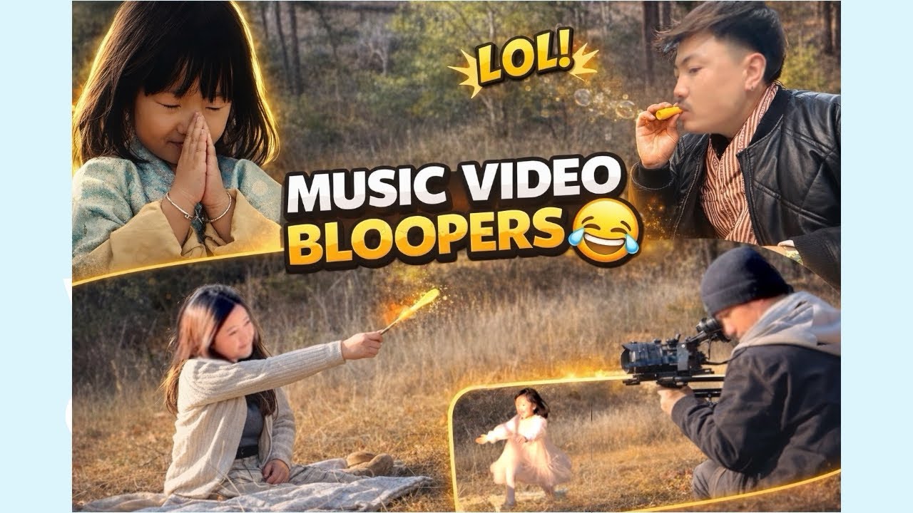 Our First Family Music Video Bloopers 😂 | Behind The Scenes Vlog | Tenzin Dolma | Gem Gyeltshen 