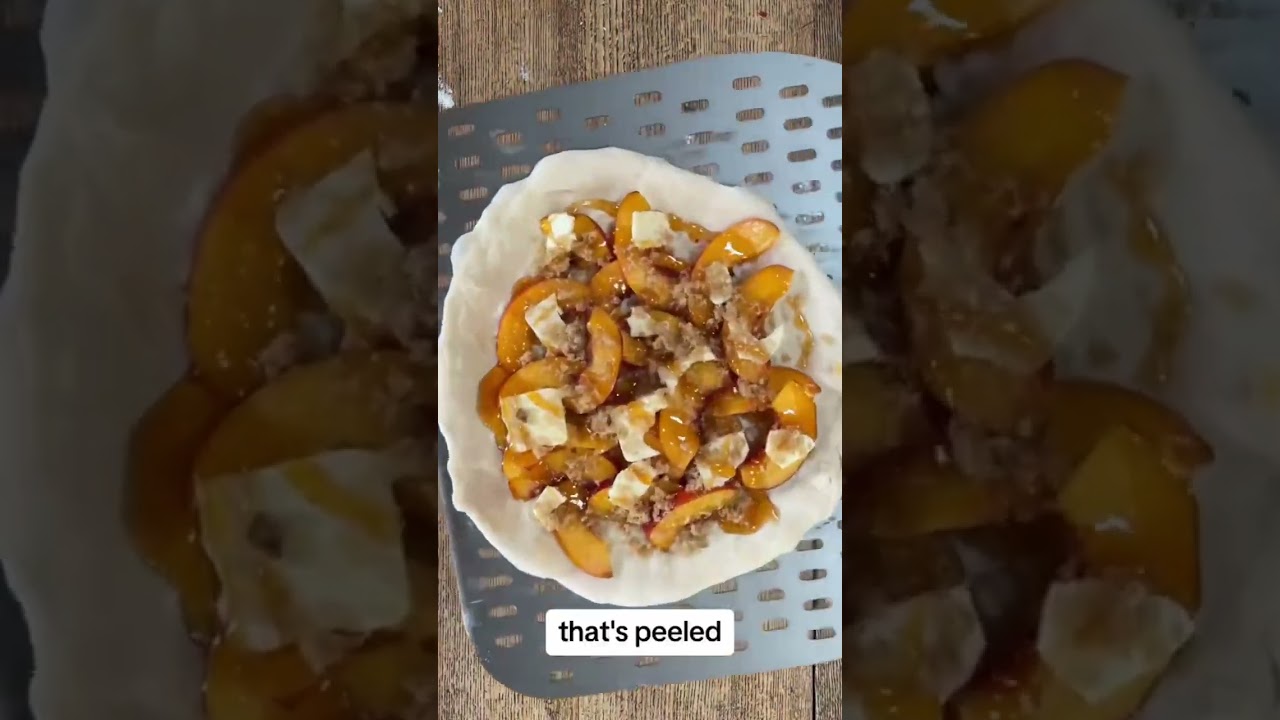 Let’s make a Peach Pizza with Hot Honey 🍑🌶️🍕🔥🍯