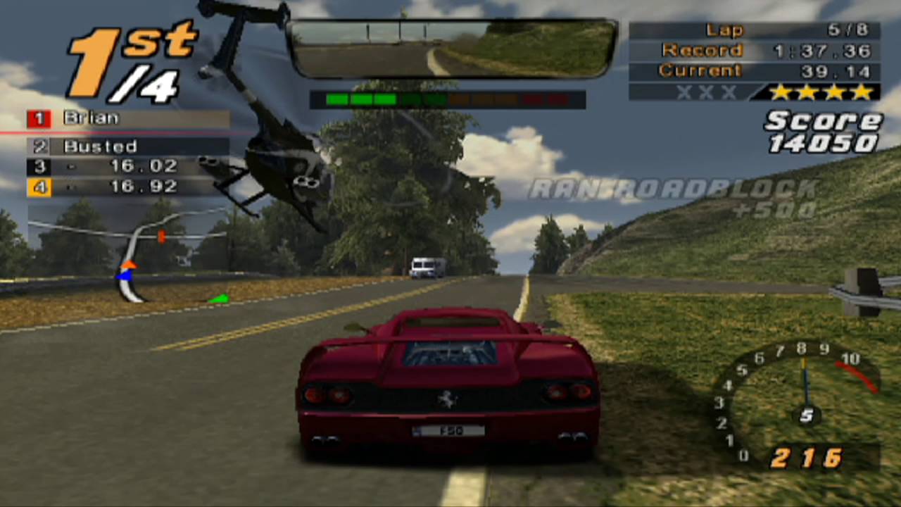 Need for Speed: Hot Pursuit 2, 8 Laps Coastal Parklands - Ferrari F50