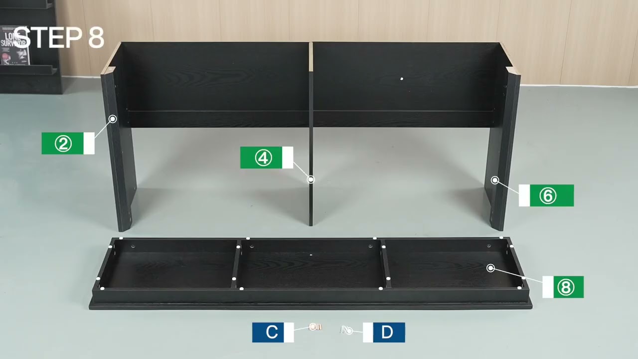 How to assemble 65 Inch Fluted Buffet Cabinet with Storage