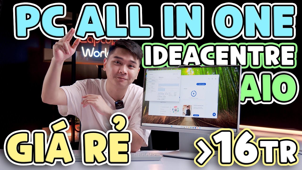 PC All in One GIÁ RẺ chỉ hơn 16 triệu - Lenovo IdeaCentre AIO 24IRH9, Đẹp và Mạnh | LaptopWorld