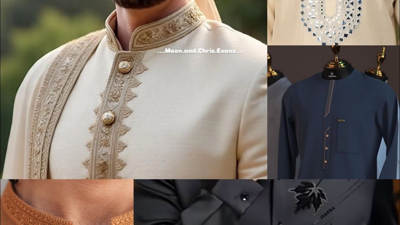 Men’s Embroidery & Pati Design | Stylish Gents Kurta & Kameez Detailing Ideas#trending#trend