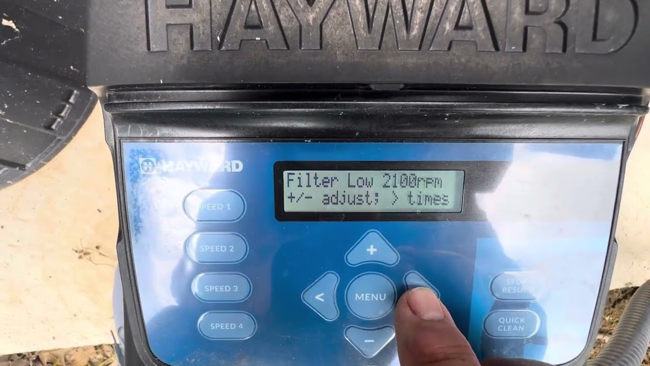 Pump function and timer setting for Hayward Variable Speed pump-using RPM setting.