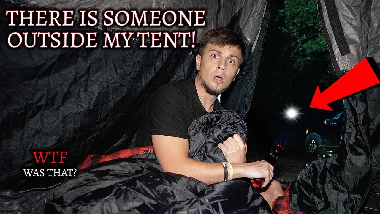 My TERRIFYING Camping Trip - The Most Scared Ive Been While Camping | Someone Is Outside My Tent!