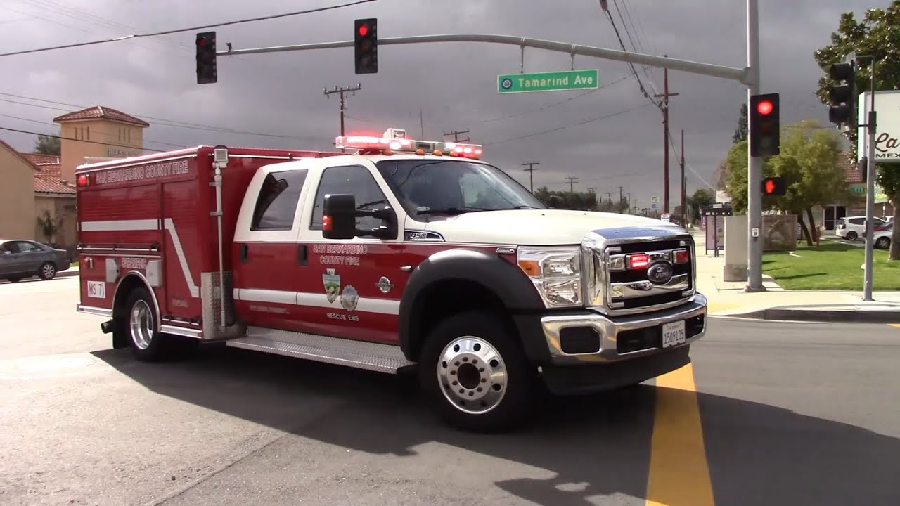 SBCoFD, Fontana Medic Squad 71 Responding To Medical Aids 2x