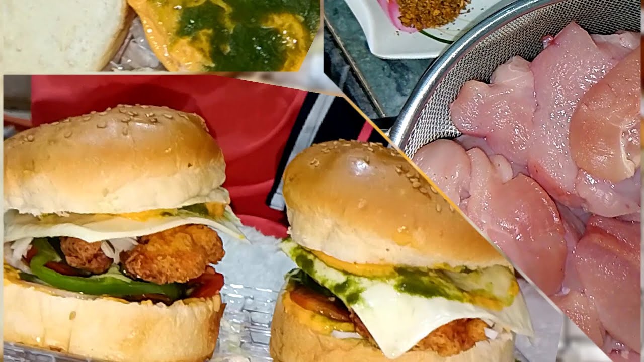 Zinger burger recipe 🤤 crispy chicken burger recipe by || cook with arwa ||