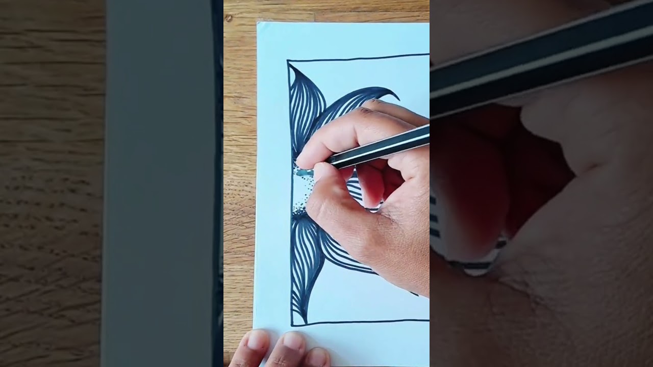 sunflower drawing tutorial - wavy petal line drawing tutorial