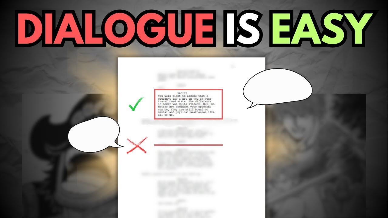 How To Teach Yourself To Write GOOD Manga Dialogue (EASY)