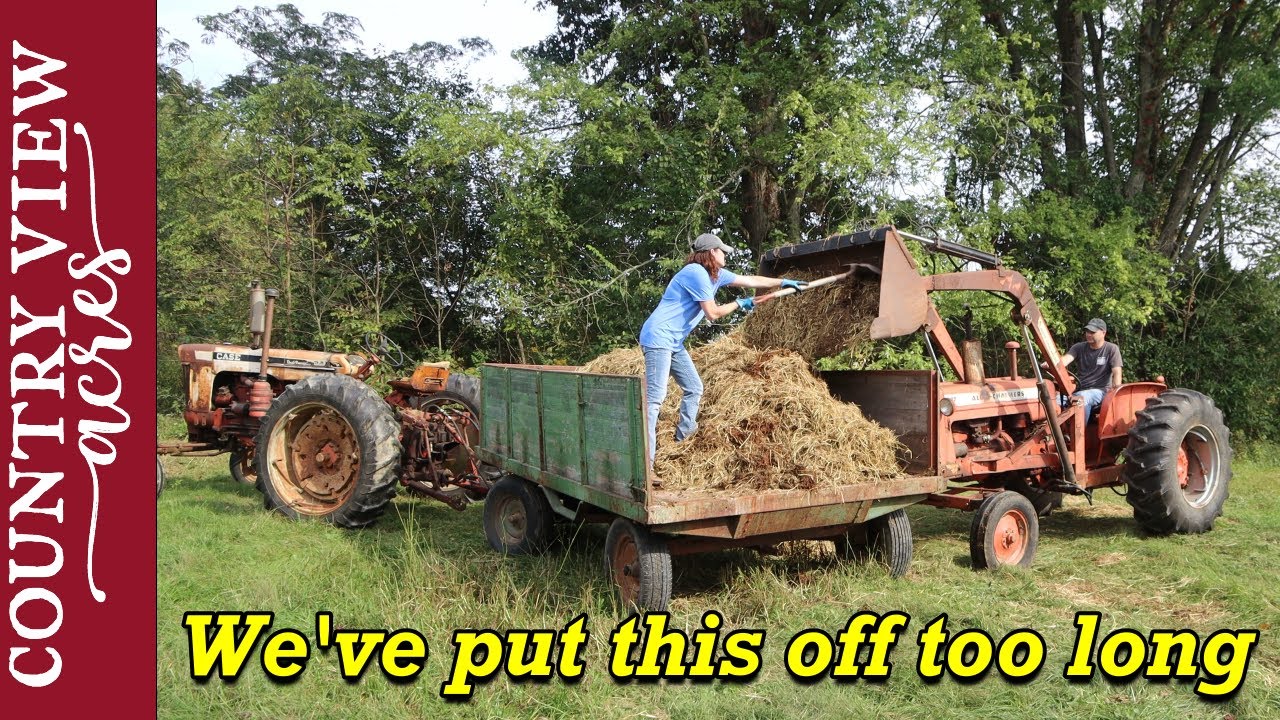 This would be too much work without tractors.   We haven't cleaned this out for a year.