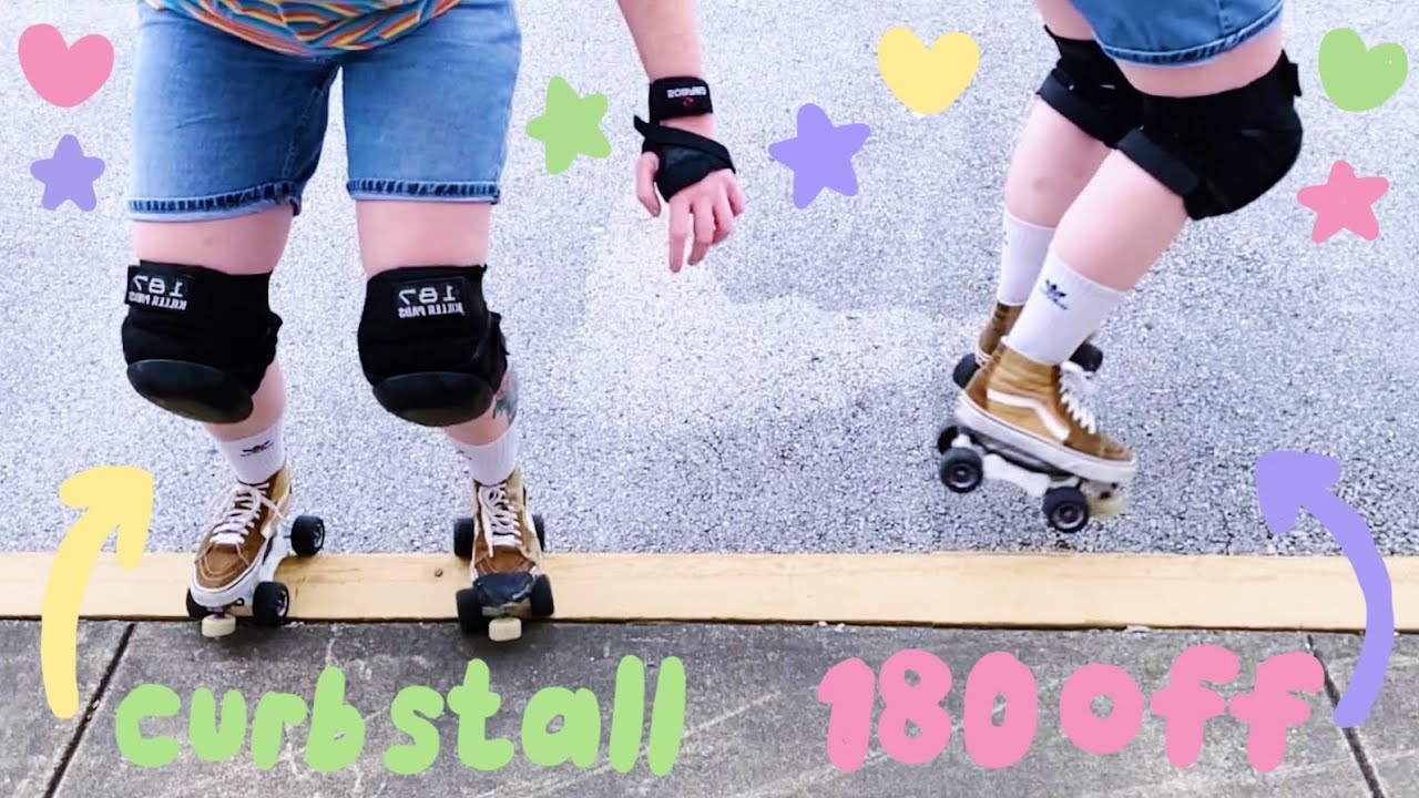 How to Curb Stall & 180 Off! Rollerskating Street Trick Tutorial