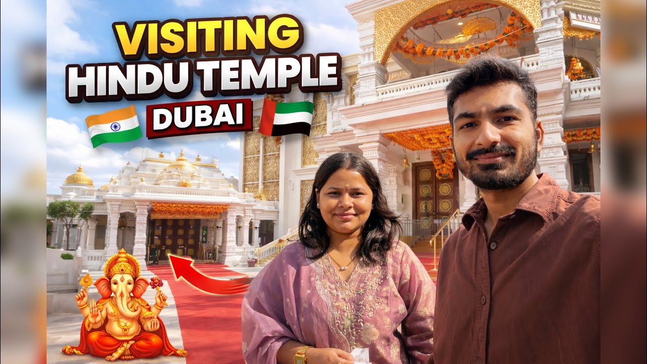 Hindu Temple Dubai Visit 🙏 | 2026 New Year First  Time Darshan | Indian Temple in UAE 🇮🇳🇦🇪