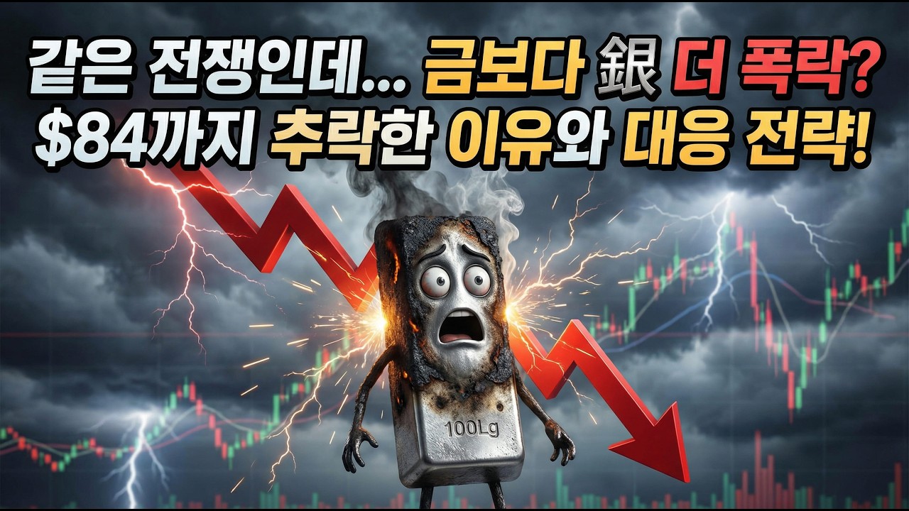 같은 전쟁인데 금시세보다 국제 은시세가 더 폭락한 이유? $84 추락  왜 ? 향후 대응전략은?