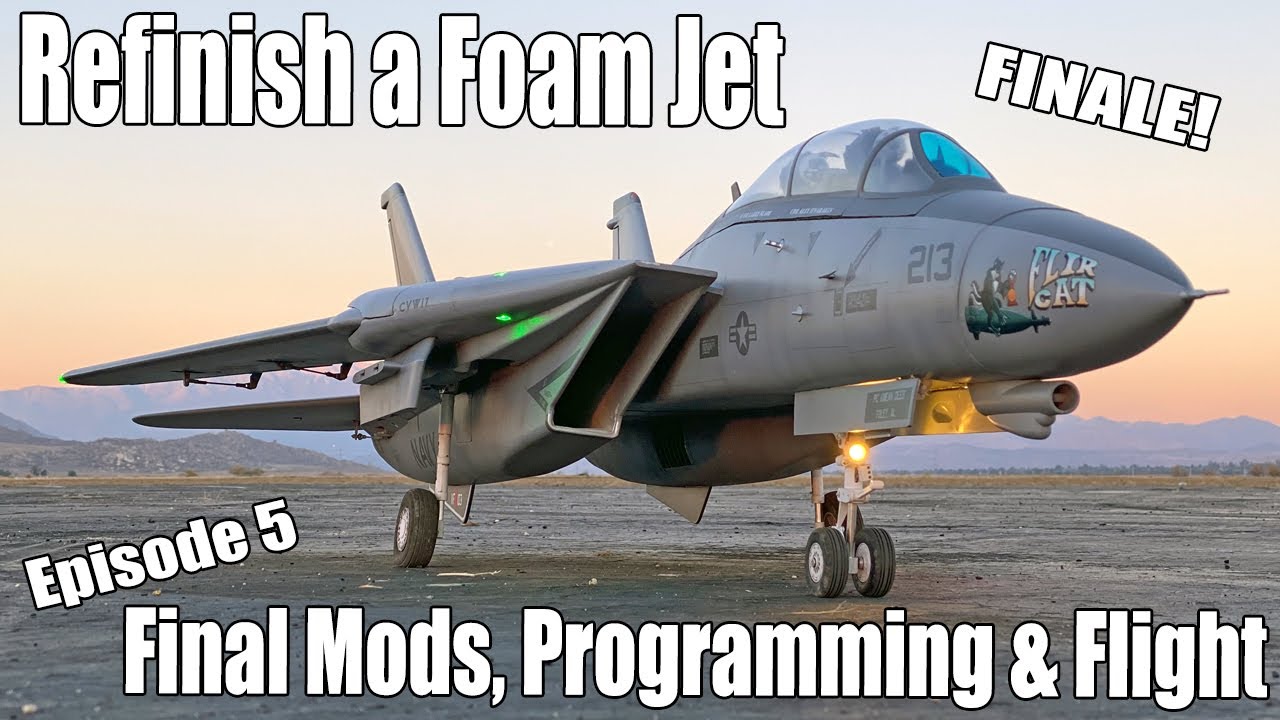 Refinish A Foam Jet Ep 5 -- Freewing F-14 Custom Programming & Flights