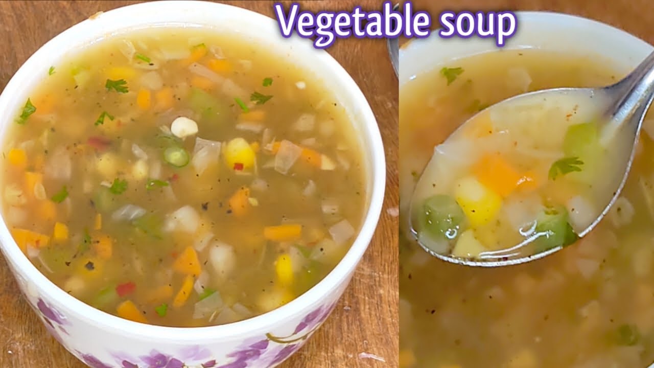 👉best soup in monsoon season - mixed vegetable soup 🍲- easy veg soup👌