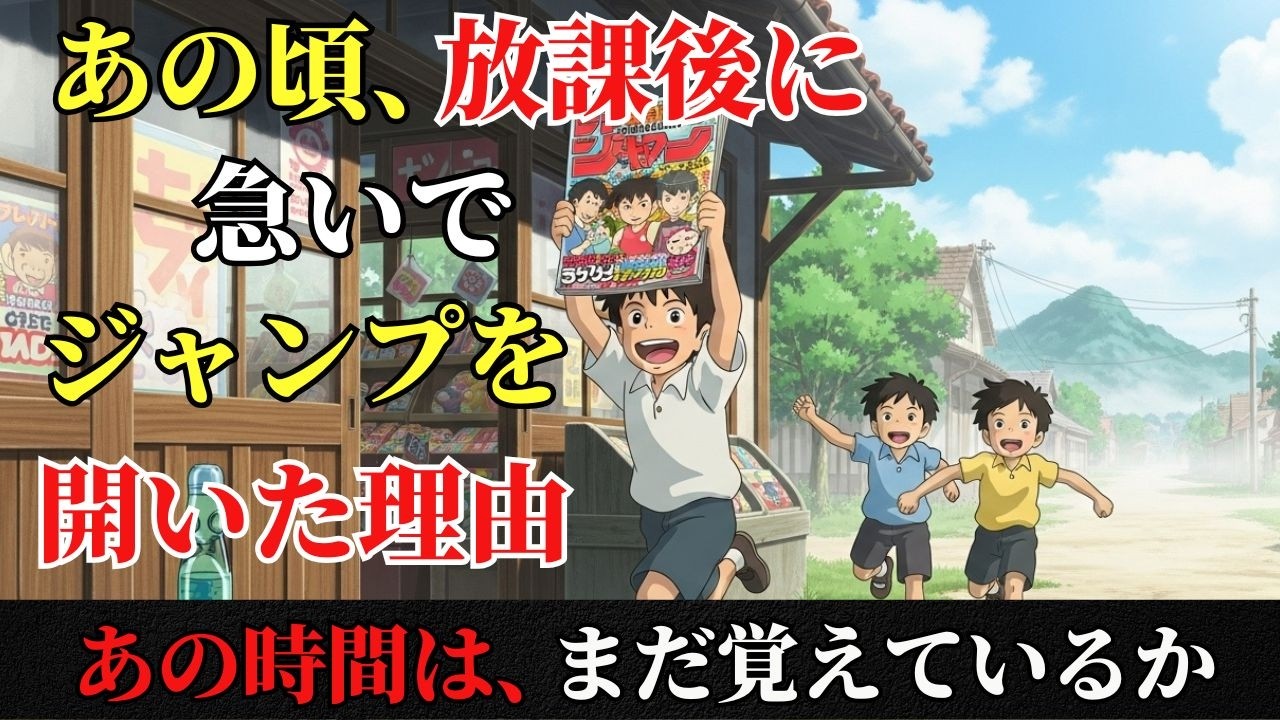 【懐かしい昭和】あの頃、漫画が人生の一部だった時代。昭和の記憶。なぜ、昭和の週刊少年ジャンプは、今も心に残っているのか