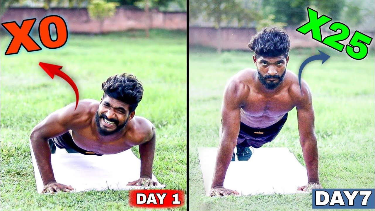 5 STEPS IMPROVE YOUR PUSH UP IN A WEEK ( 0 TO 25 PUSHUPS )