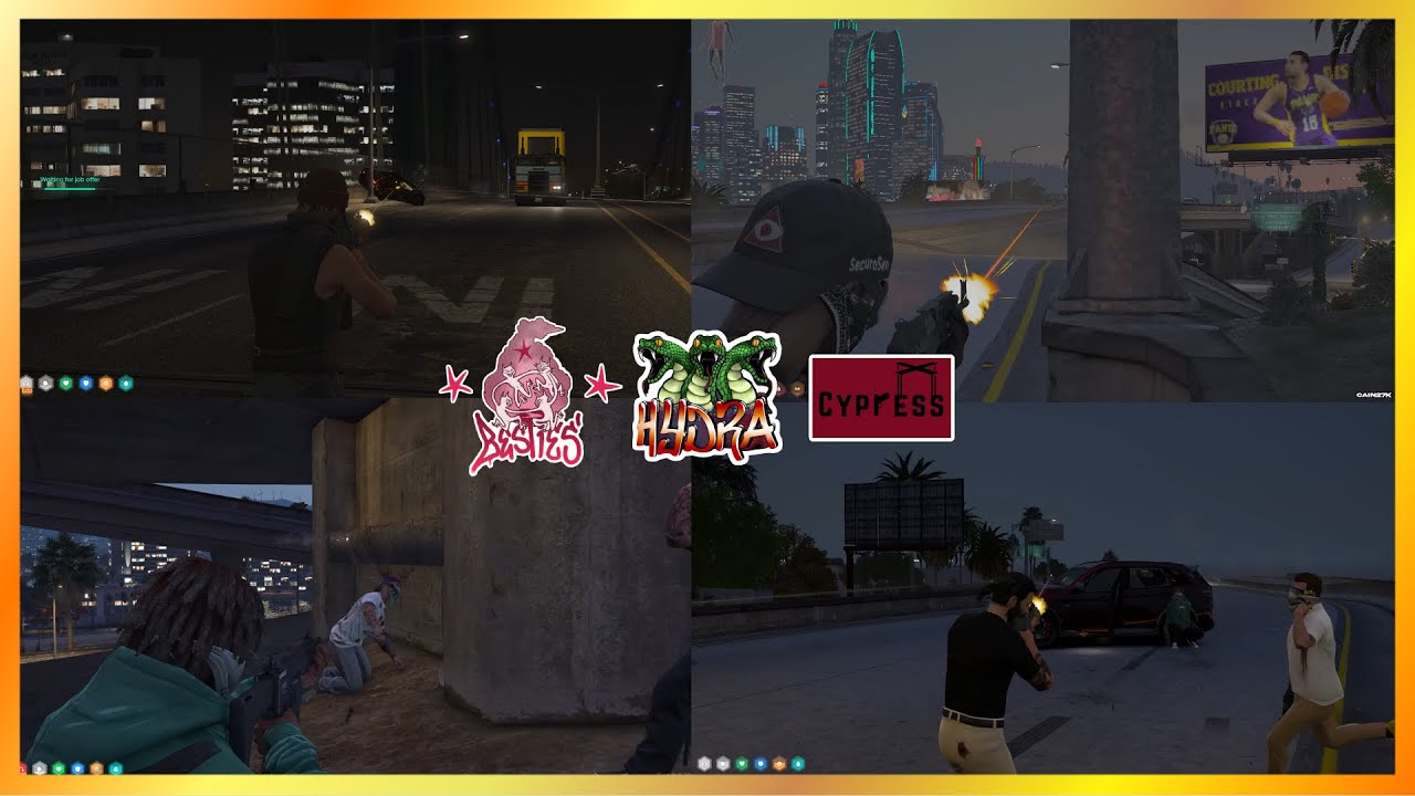 Besties vs Hydra vs Cypress // Bank Truck On La Puerta Fwy (Multi POVs) | NoPixel 4.0 GTA RP