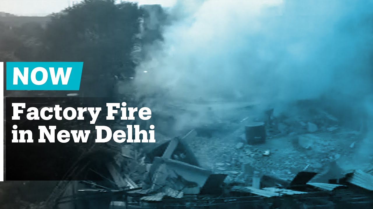 Live pictures from the factory fire in New Delhi, India