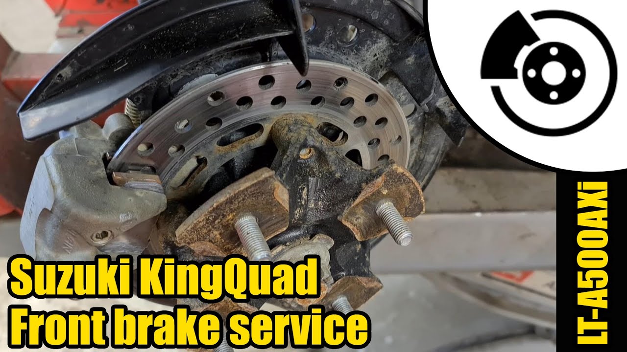 Suzuki Kingquad - front brake service #1348