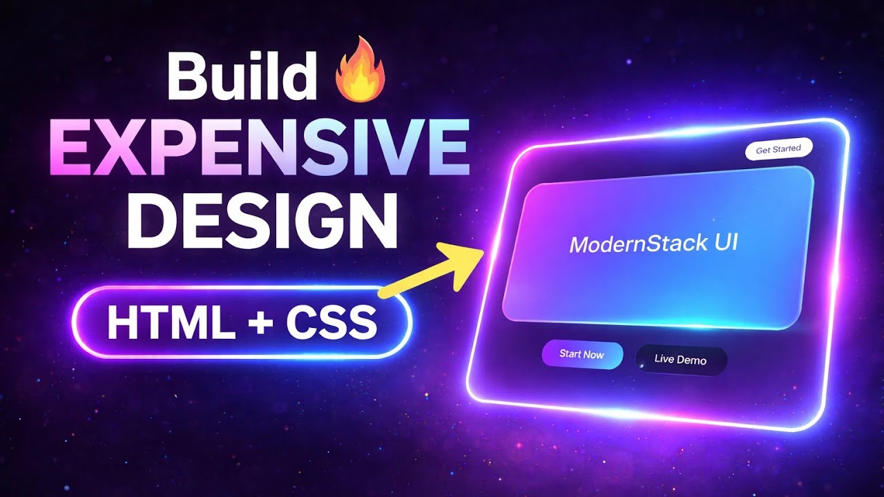 Modern UI Design with HTML CSS 😳 (Why it feels so expensive)