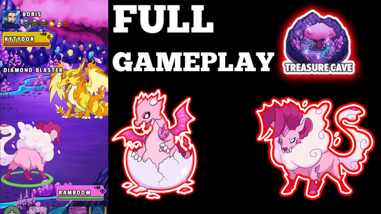 Dynamons World Treasure Cave  | dynamons world treasure cave gameplay | legendary egg | pink flower