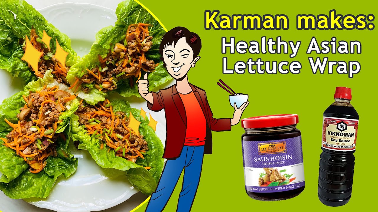 Healthy Asian Lettuce Wrap with beef and hoisin sauce | Karman makes
