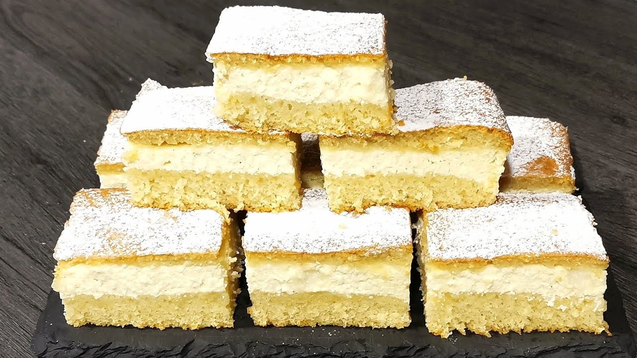 Cea mai buna si simpla prajitura turnata cu branza dulce de vaci fara sa cantarím ingredientele