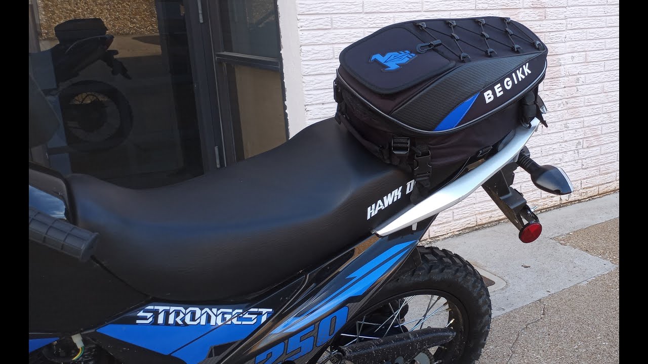 HAWK  250 - I FOUND THE PERFECT TAIL BAG !! -  TAIL BAG INSTALLATION