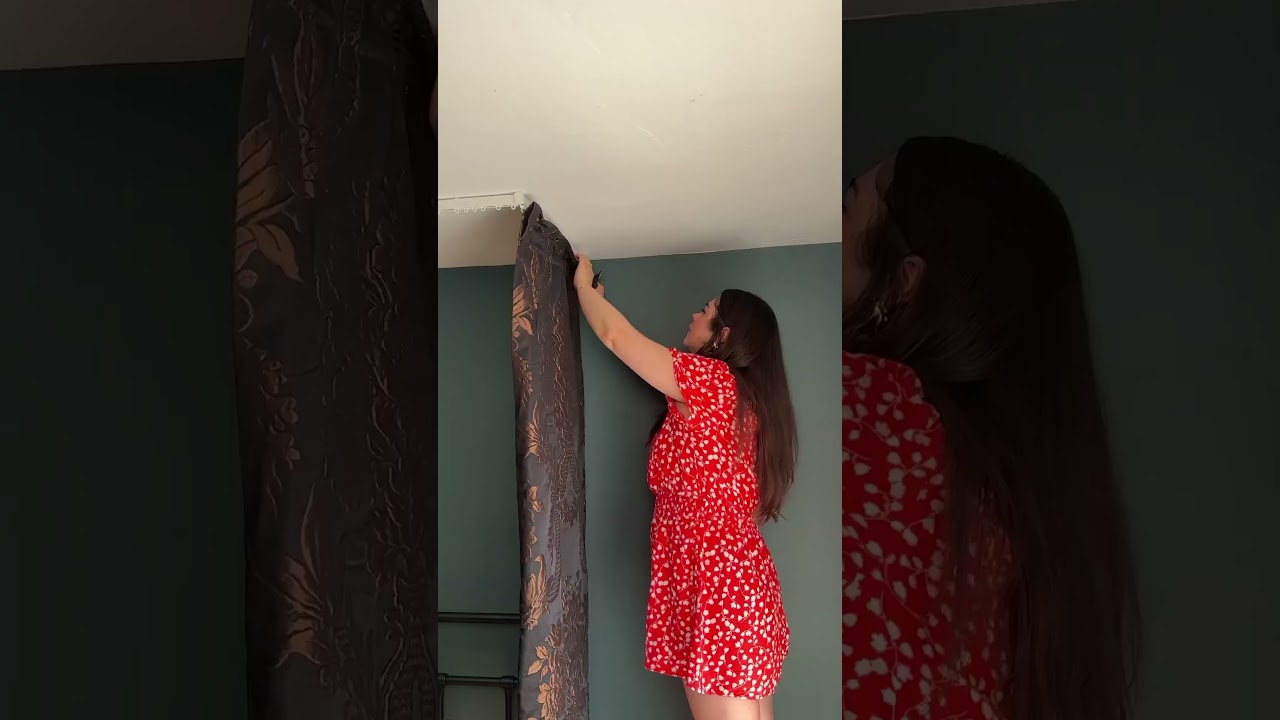 IKEA curtain tracks + stunning curtains = the bed canopy of my dreams✨ #diy #ikeahack #bedroomdecor