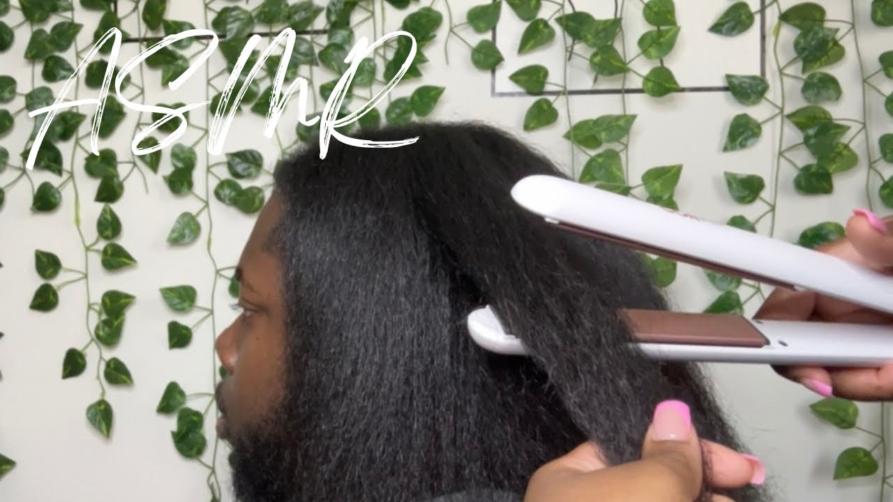 ASMR | Men's Hair Play | Flat Iron | Combing, Parting (No Talking)