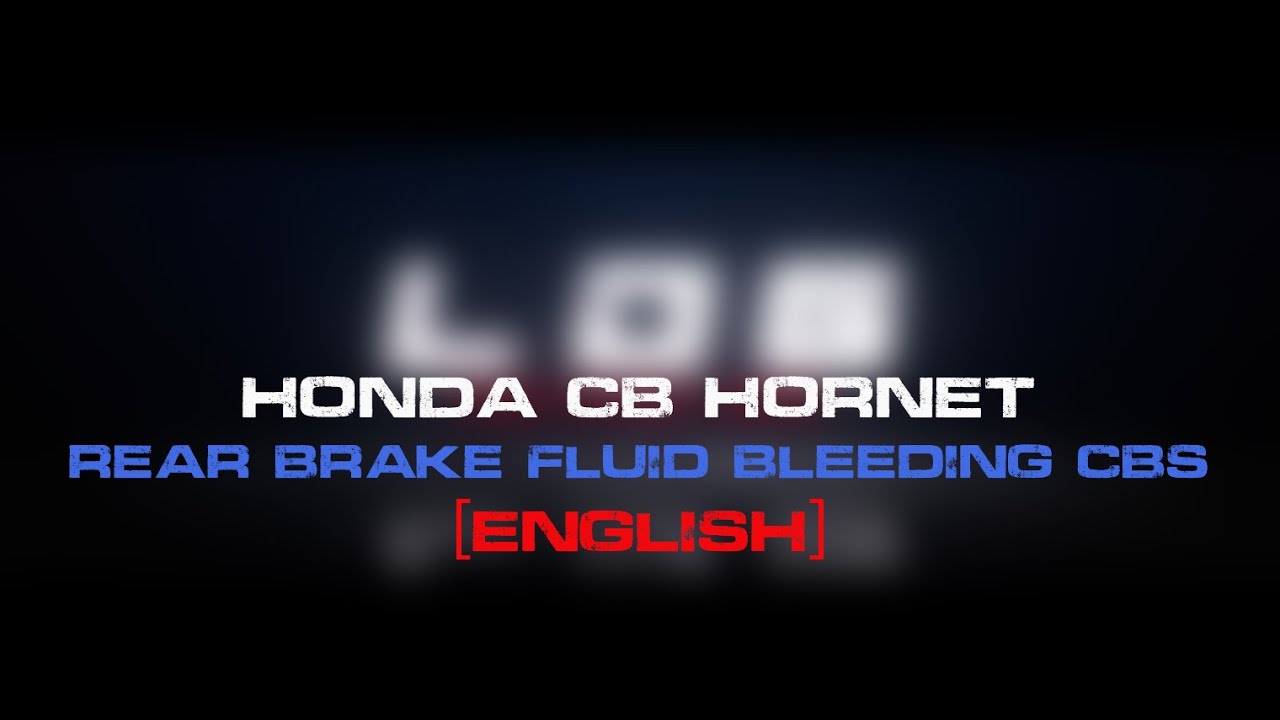 HONDA HORNET CBS BRAKE FLUID BLEEDING