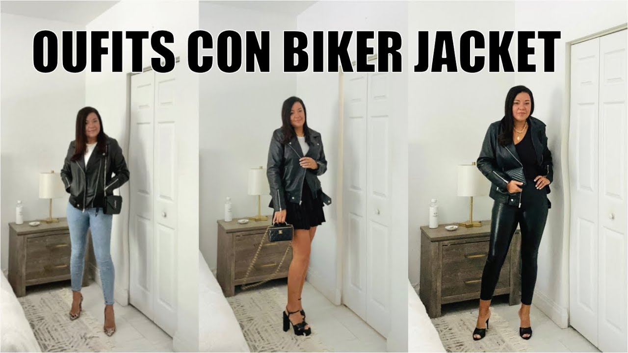 OUTFITS CON BIKER JACKET ! PERFECTO PARA OTOÑO 🍁
