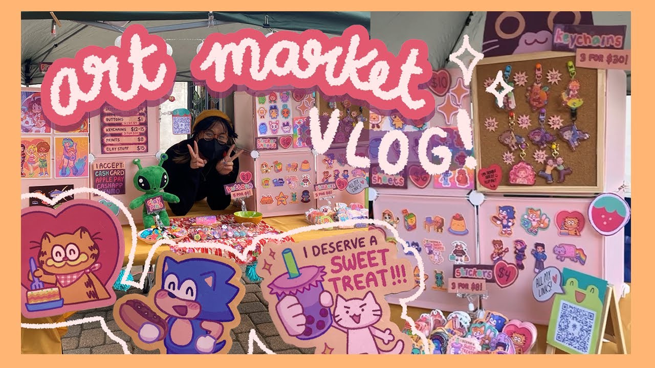 ✸ a chaotic art market vlog! ✸ riverside artwalk april 2024