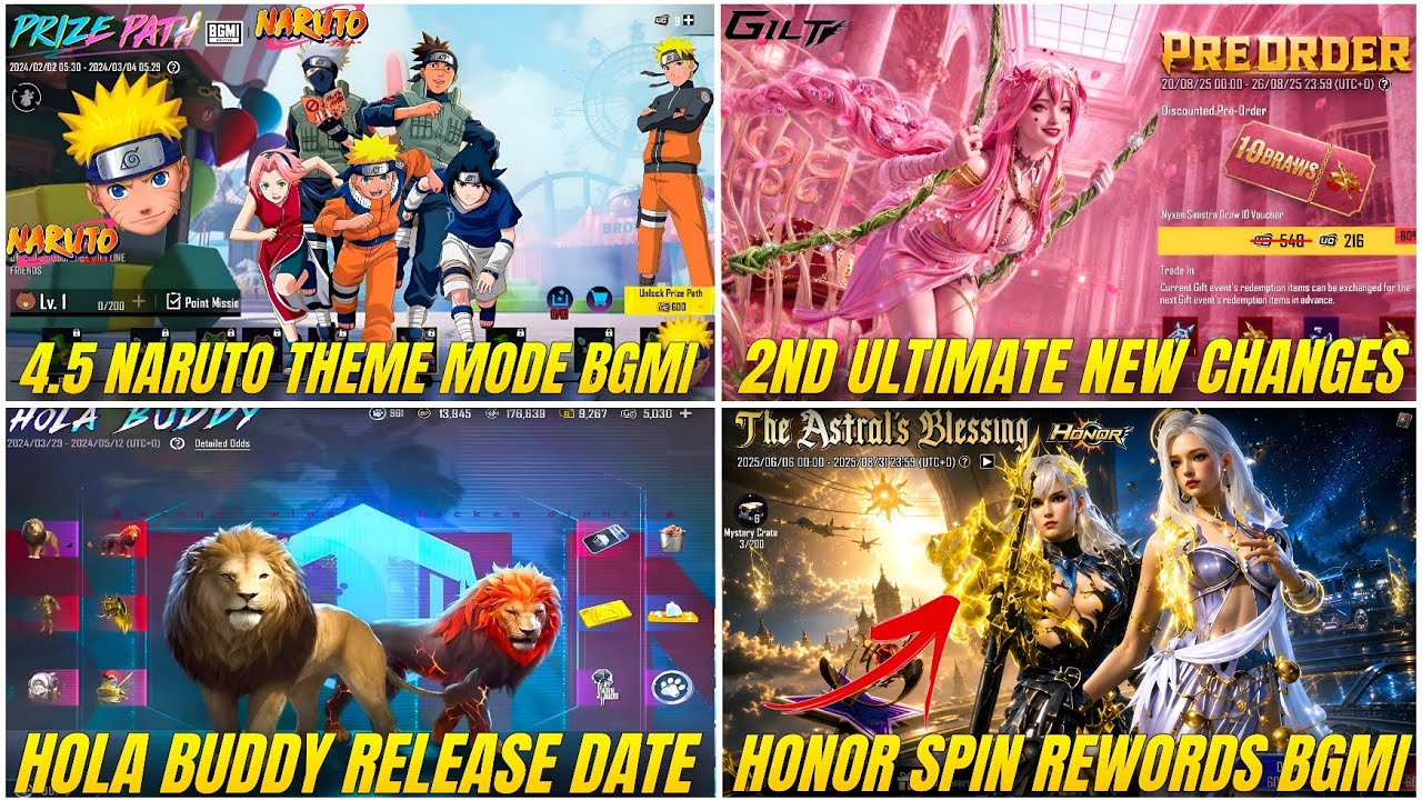 4.5 UPDATE NARUTO THEME MODE | HONOR ULTIMATE SPIN REWARDS | HOLA BUDDY | NARUTO PRIZE PATH LEAKS
