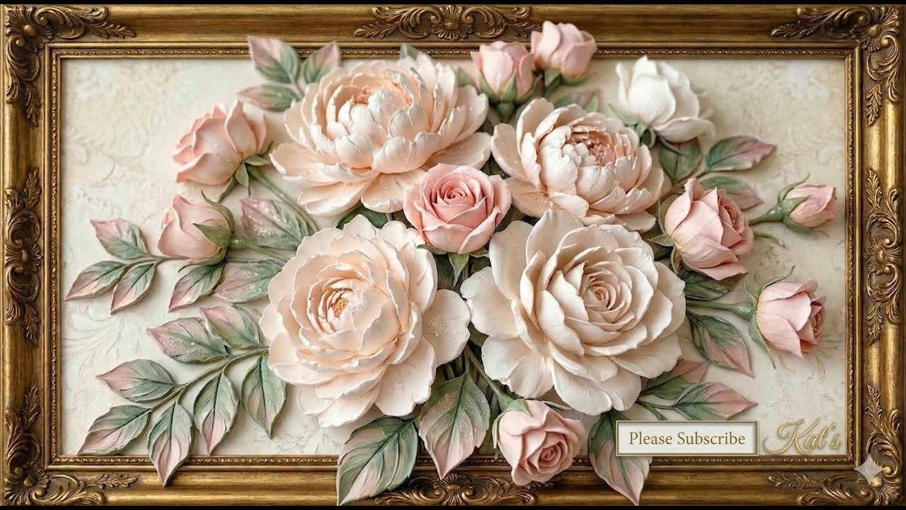 Screensaver: Floral Vintage Look | 4K | Frame TV Wallpaper | Protetor de Tela Floral Vintage