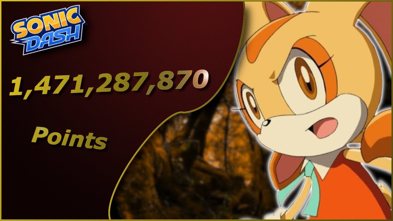 Sonic Dash — 1.4 Billion Points!  World Record! (7 Hour Run)