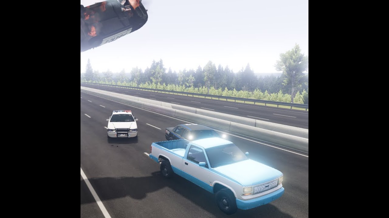 Pościgi policyjne na największej mapie, BeamNG drive