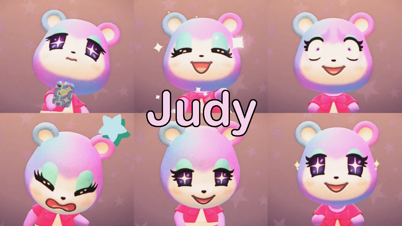 【Animal Crossing New Horizons】Judy All 55 Emote Reactions