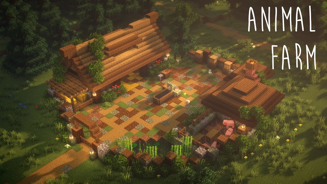 Minecraft | How to build a Animal Farm - Java & Bedrock