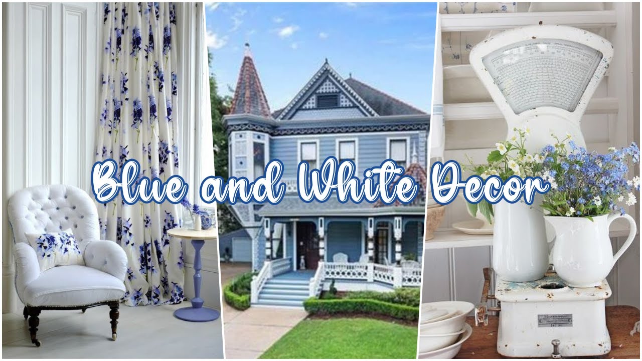 Decorating Victorian House Blue and White 💙 🤍