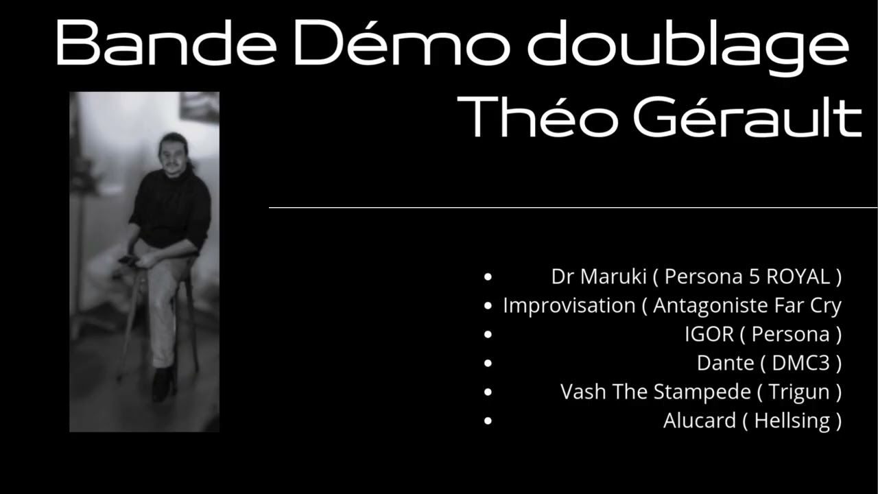 Bande Démo doublage Théo Gérault