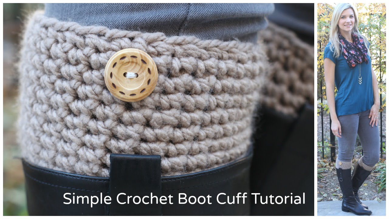 Simple Crochet Boot Cuff Tutorial
