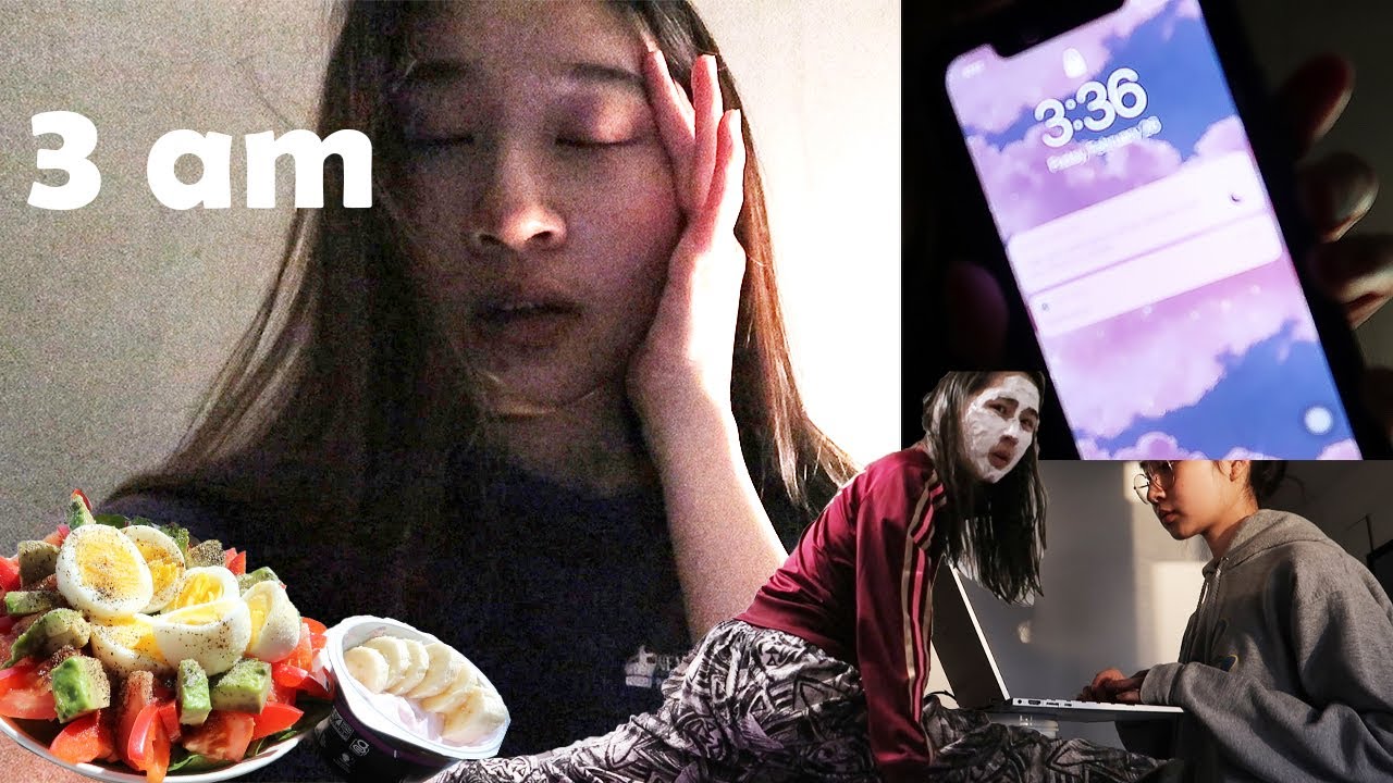 an extra productive day: waking up a 3 am +what I eat | glow up journal 10